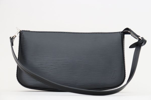 Louis Vuitton Black Epi Leather Pochette Accessories NM