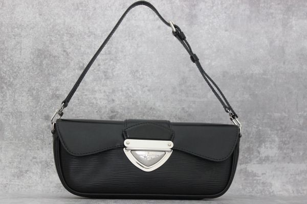 Louis Vuitton Black Epi Leather Pochette Montaigne