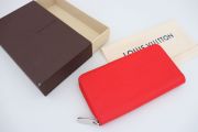 Louis Vuitton Red Epi Leather Zippy Wallet