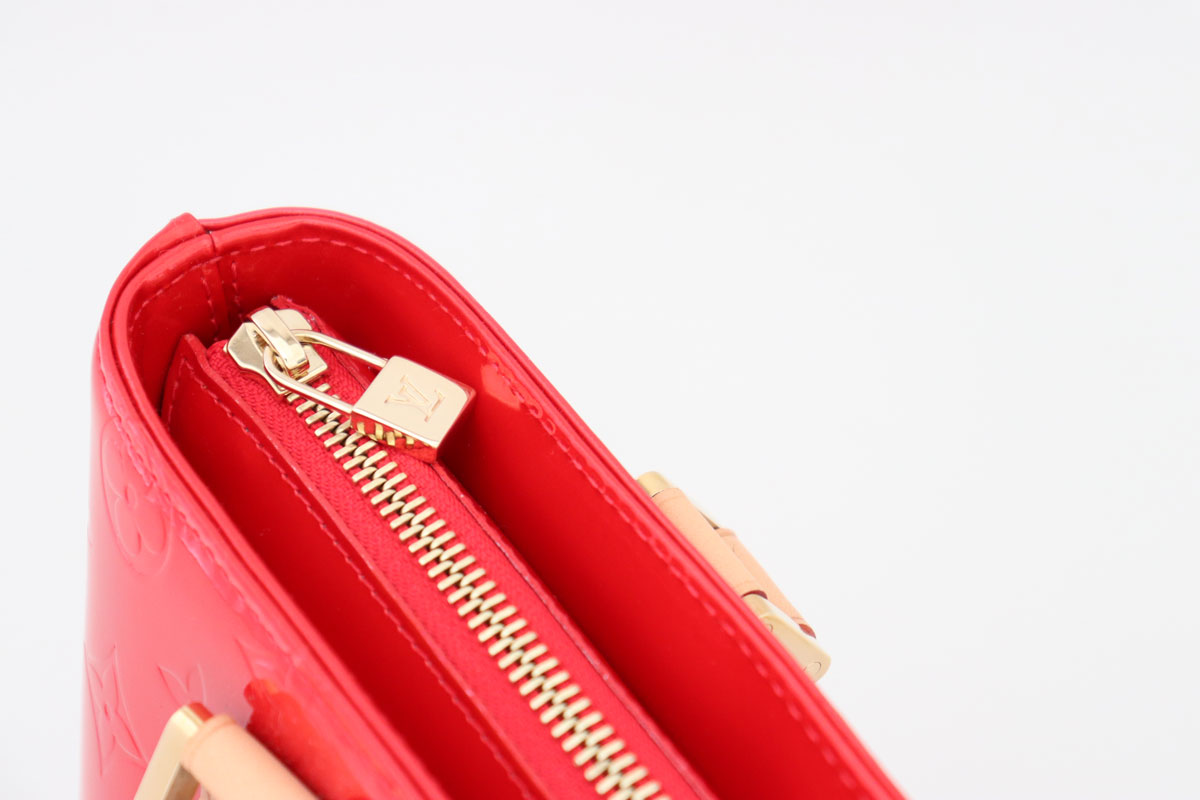 Louis Vuitton Red Monogram Vernis Houston Bag at Jill&#39;s Consignment