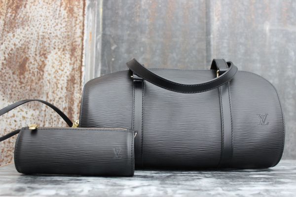 Louis Vuitton Black Epi Leather SOUFFLOT