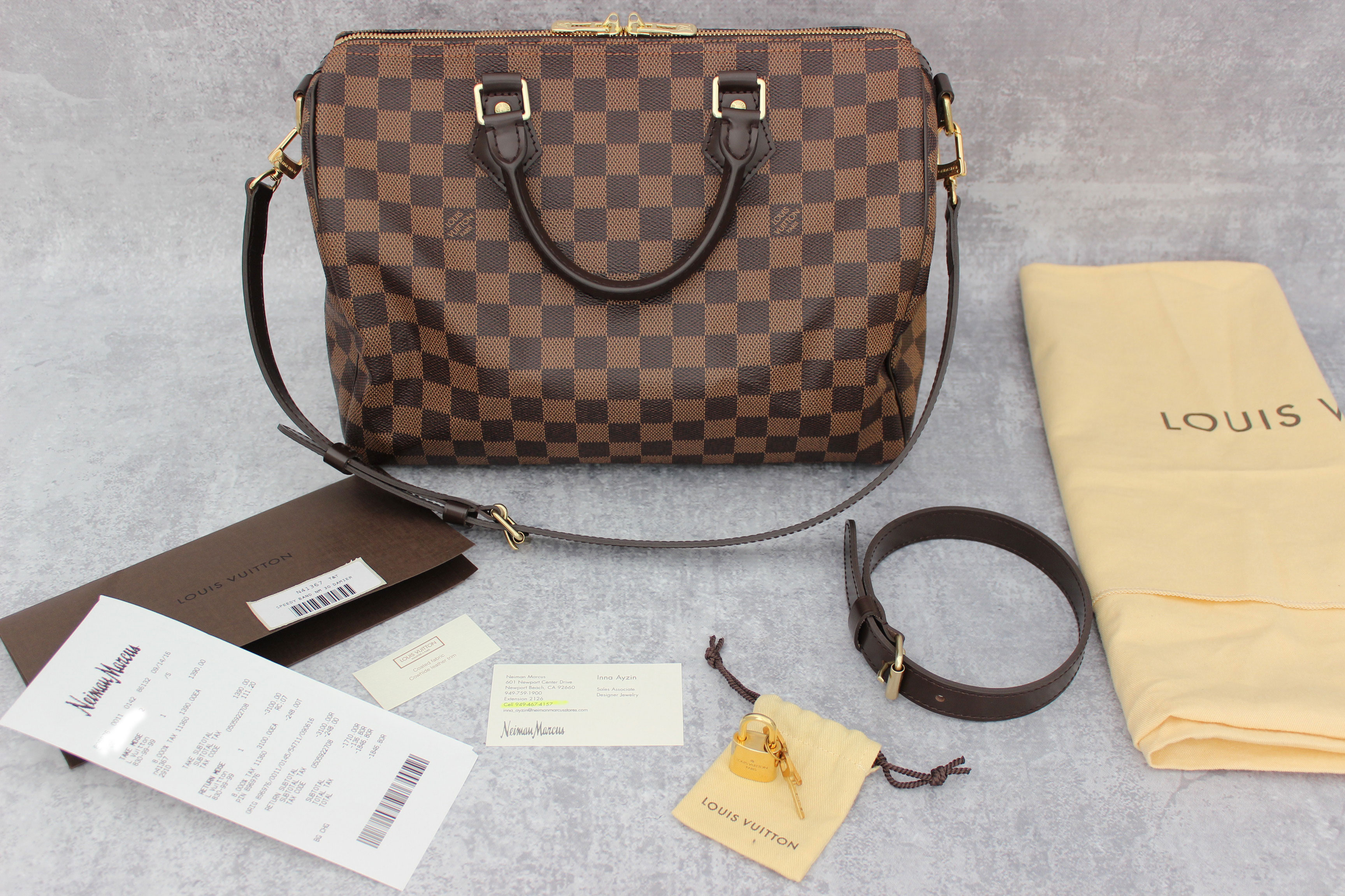 Lv Speedy 30 Damier Ebene Bandouliere Louis | semashow.com
