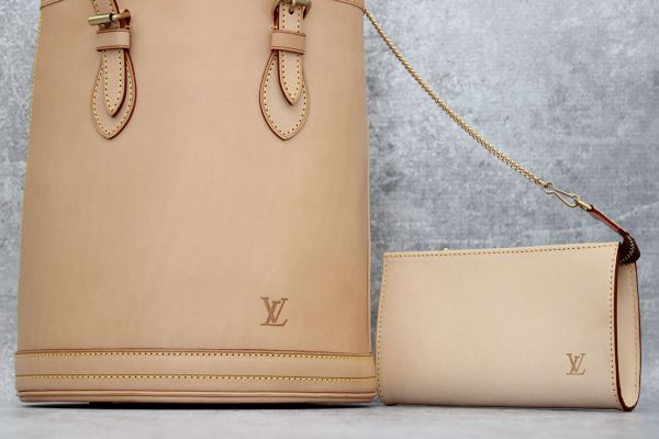 Louis Vuitton Vachetta Leather Petit Bucket Bag with Pouch #2