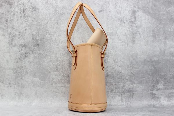 Louis Vuitton Vachetta Leather Petit Bucket Bag with Pouch #4
