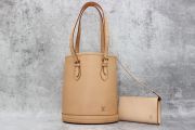 Louis Vuitton Vachetta Leather Petit Bucket Bag with Pouch