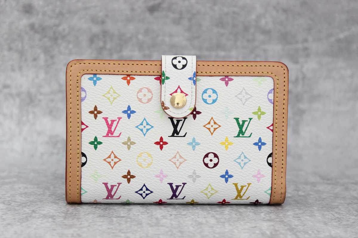 Louis Vuitton White Multicolor French Purse Wallet at Jill&#39;s Consignment