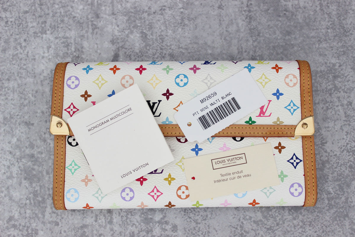 Louis Vuitton Porte Tresor International White Murakami Wallet – Mightychic