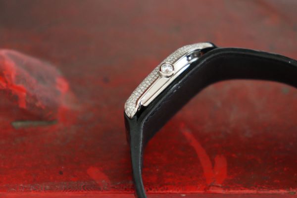 Ralph Lauren Stirrup Small 18KT White Gold Pave Diamond Watch #5