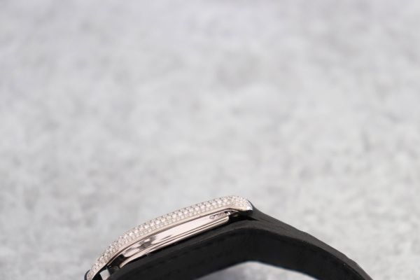 Ralph Lauren Stirrup Small 18KT White Gold Pave Diamond Watch #6