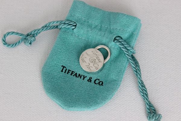 Tiffany Sterling Silver Notes Round Padlock Pendant