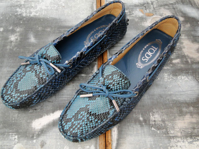 tod's snakeskin loafers