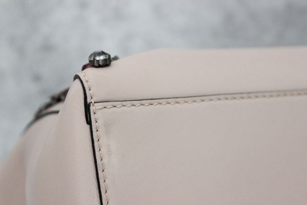 Valentino Blush Leather Crystal Embellished Tote Bag #12