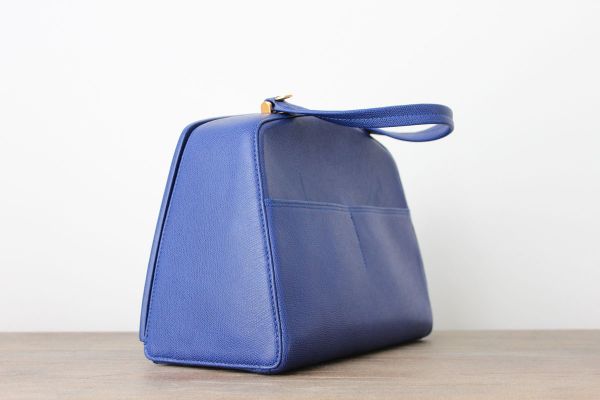 Valextra Manzoni Structured Box Bag Royal Blue #2