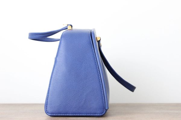 Valextra Manzoni Structured Box Bag Royal Blue #4