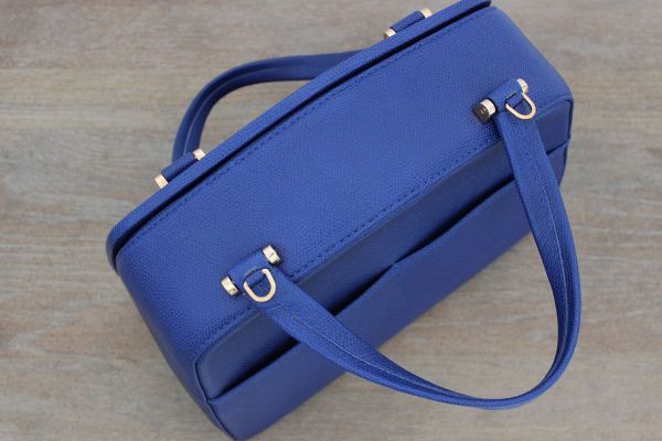 Valextra Manzoni Structured Box Bag Royal Blue #6
