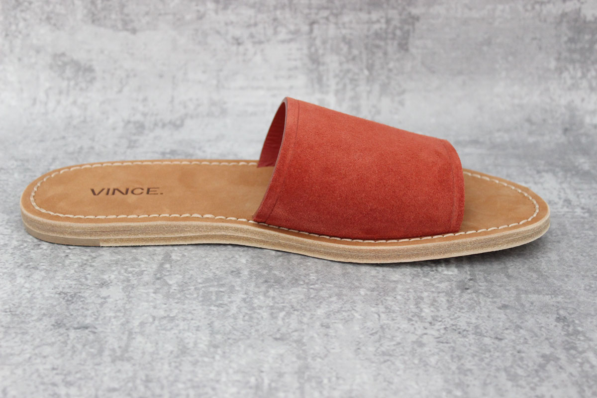 Vince Suede Torrell Slides Rust at Jill's Consignment
